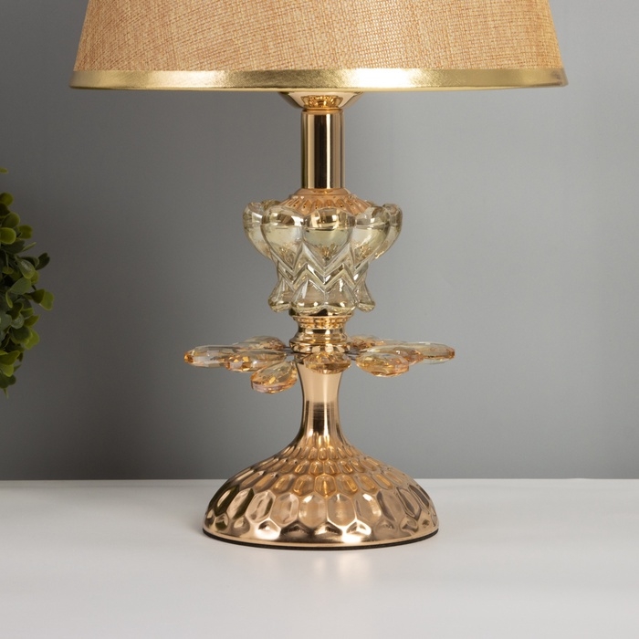 Лампа настольная Лампа настольная "Архат" 1х40Вт Е27+подсветка LED 5Вт золото 25х25х39,5см