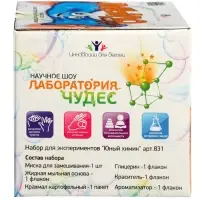 Набор опытов "Мыло-лизун. Ледяная свежесть", серия Юный Химик 831