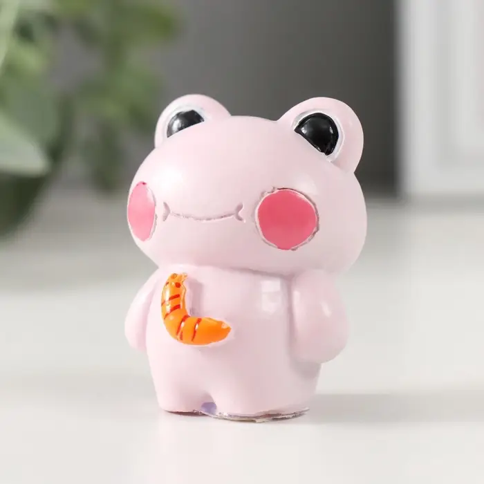 Фигурка полистоун &laquo;Лягушка с гусеницей&raquo;, 2.5&times;3.5&times;5 см, МИКС