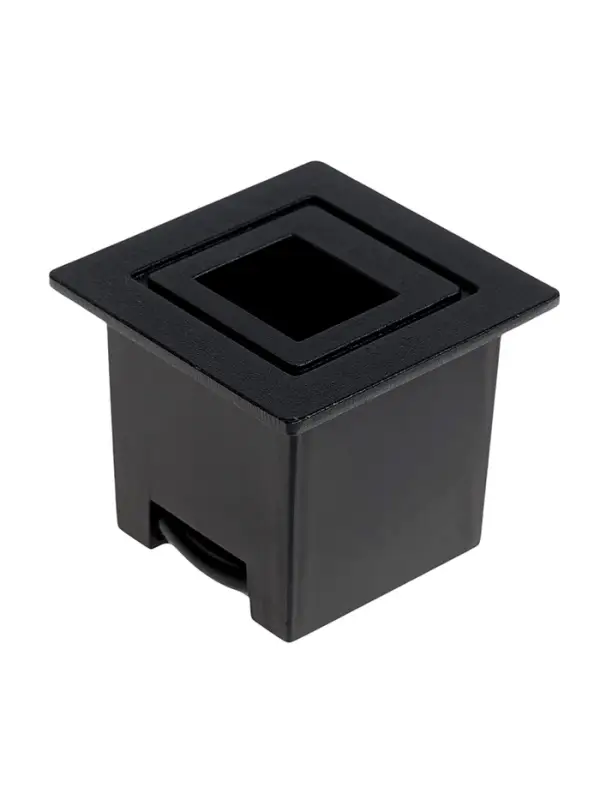 Встраиваемый светильник для лестницы, IP65, 3 Вт, 4000К, 48&times;48 мм, квадратный, чёрный, свечение нейтральное белое