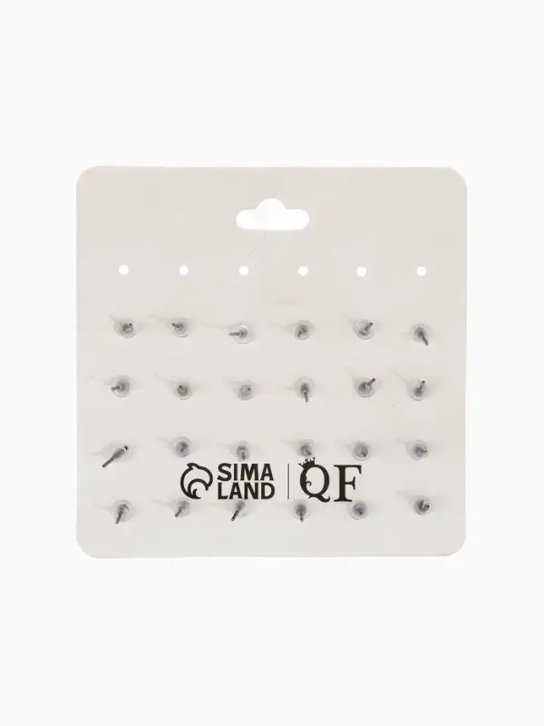 Серьги пусеты QF &laquo;Рэйчел&raquo;, 12 пар, бусины d=6-12 мм, цветные