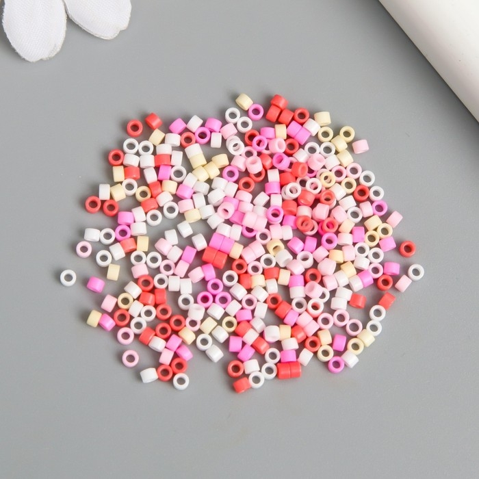 Бисер стекло 11/0  Бисер стекло 11/0 "Цилиндр. Оттенки розового" 10 г