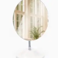 Зеркало настольное, на гибкой ножке, 13.5&times;27 см, (13.5&times;16.2 см), белое