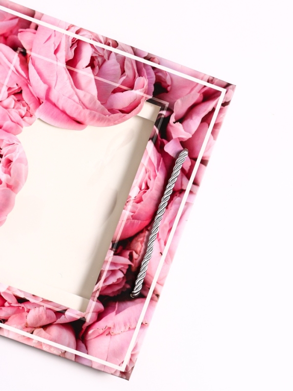 Пакет подарочный с окном "Цветы", 25 х 10 х 22 см