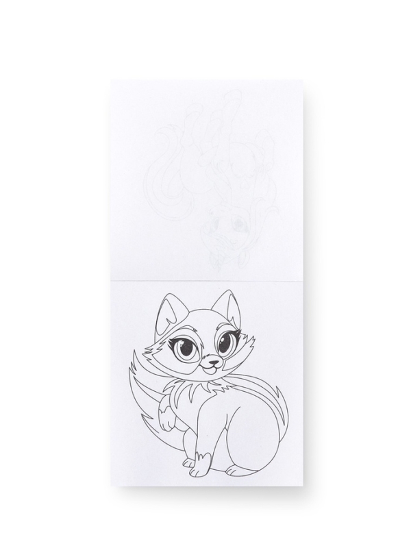 Подарочный набор: блокнот-раскраска и восковые мелки Подарочный набор: блокнот-раскраска и восковые мелки "Котов много не бывает! Для тебя!"