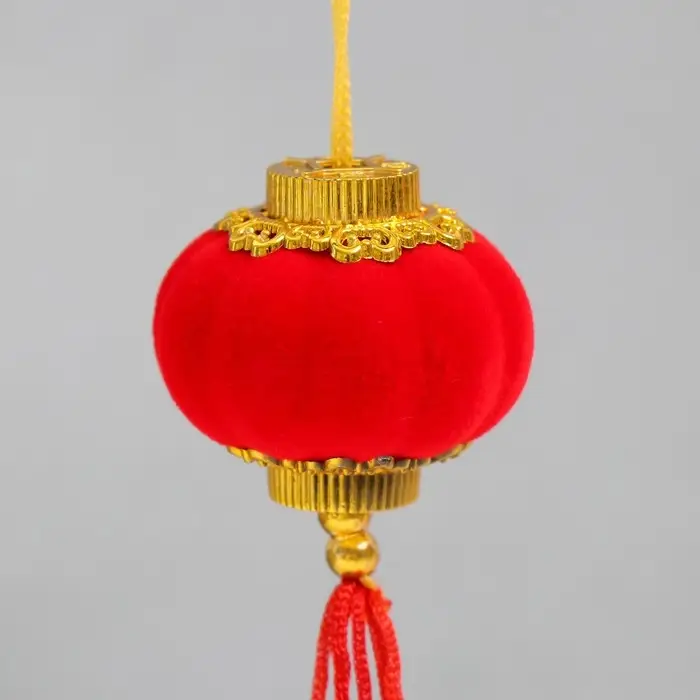 Сувенир текстиль, пластик "Китайский фонарик"  d=3,8 см