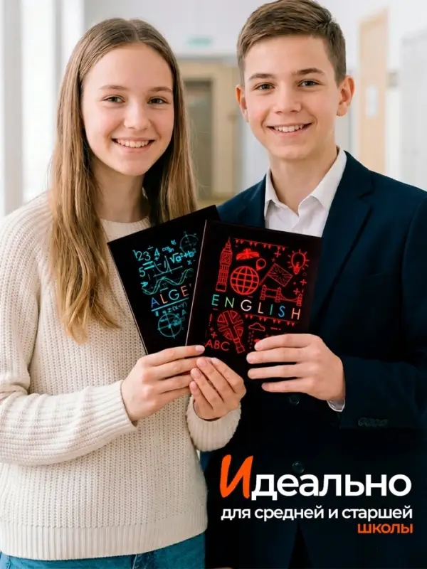Тетради предметные Calligrata &laquo;Супернеон&raquo;, 10 предметов, 48 листов, со справочным материалом, обложка из мелованного картона