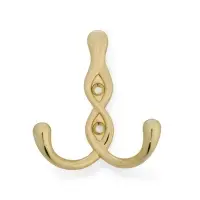 Крючок мебельный CAPPIO PIGTAIL, двухрожковый, цвет золото
