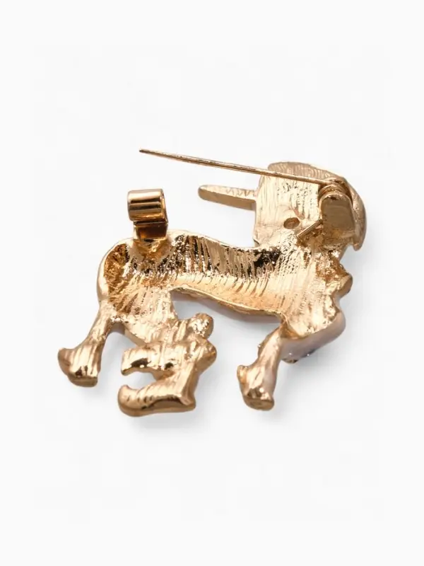 Брошь &laquo;Волшебный единорог&raquo;, цветная в золоте