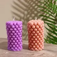 Свеча "Столб шарики" 5х5х9 см, соевый воск, микс Свеча "Столб шарики" 5х5х9 см, соевый воск, микс