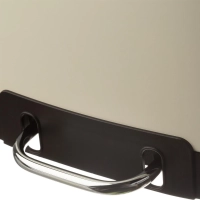 Ведро мусорное с педалью и доводчиком Luscan 12л,бежевое,прямоуг,металл