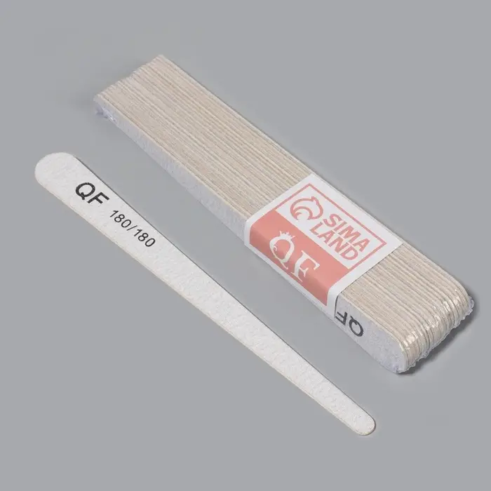 Набор пилок для ногтей, капля, набор 20 шт., деревянная основа, 180/180 грит, 18 см