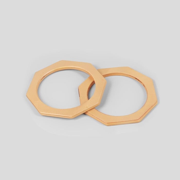 Ручки для сумки деревянные, d = 10,5, 13,5 × 13,5 см, 2 шт, цвет бежевый Ручки для сумки деревянные, d = 10,5, 13,5 × 13,5 см, 2 шт, цвет бежевый