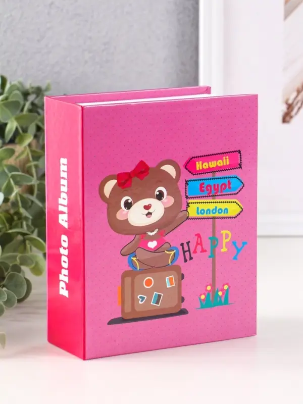 Фотоальбом 100 фото Фотоальбом 100 фото "Мишка"10X15см, ПП карм.