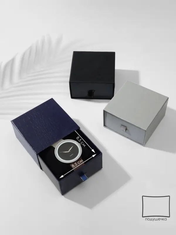 Коробочка подарочная под браслет, часы &laquo;Рептилия&raquo;, 9&times;9 см, (полезная часть 8.5&times;8.5 см), выдвижная, МИКС