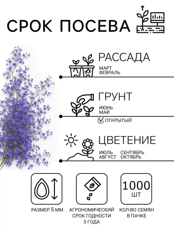 Семена цветов  Лобелия "Император Вильям", 1000 шт