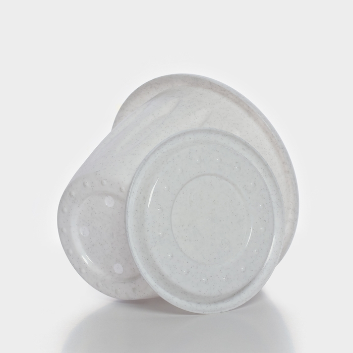 Горшок с поддоном «Фелиция», 1,8 л, цвет мраморный Горшок с поддоном «Фелиция», 1,8 л, цвет мраморный