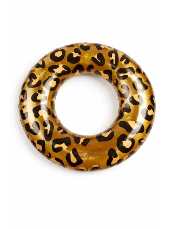 Круг для плавания леопардовый, надувной, d=115 см, от 3 лет, золотистый