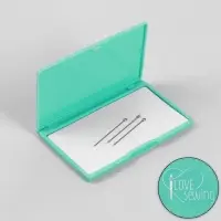 Игольница магнитная, 11&times;6.5 см, надпись МИКС, бирюзовая