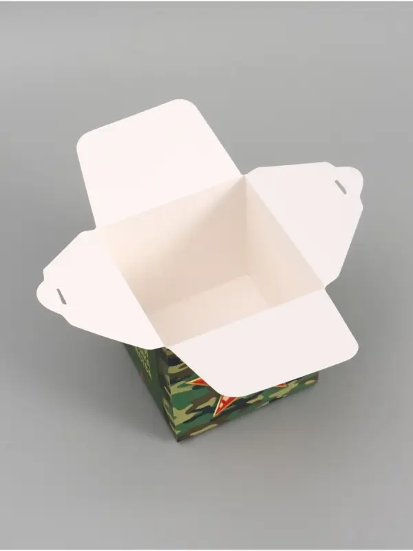 Коробка подарочная складная, упаковка, &laquo;С 23 февраля, камуфляж&raquo;, 12&times;12&times;12 см