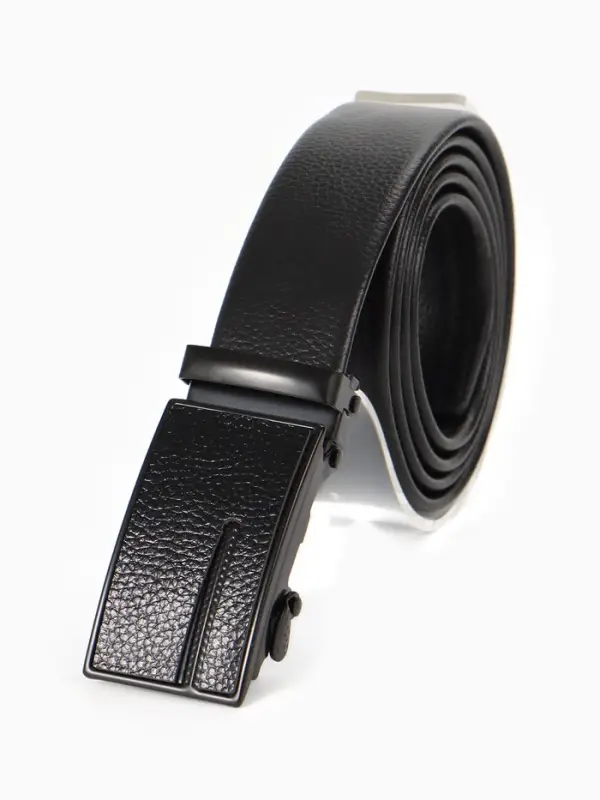 Ремень мужской, ширина 3.5 см, пряжка автомат, чёрный, МИКС