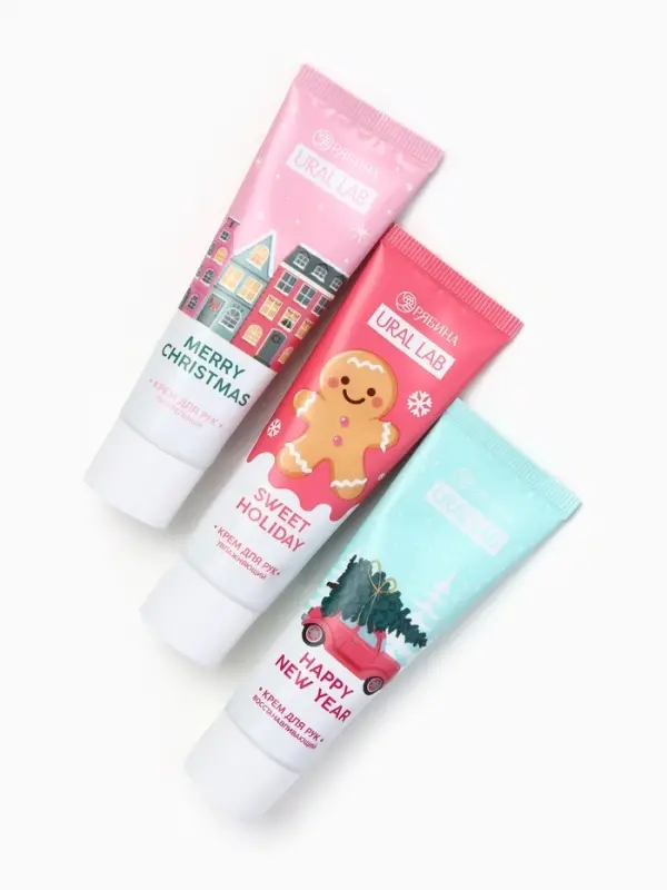 Крем для рук, набор 3 шт х 30 мл, нежная забота, URAL LAB