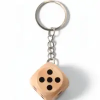 Брелок дерево "Игральный кубик" 2,5х2,5х2,5 см