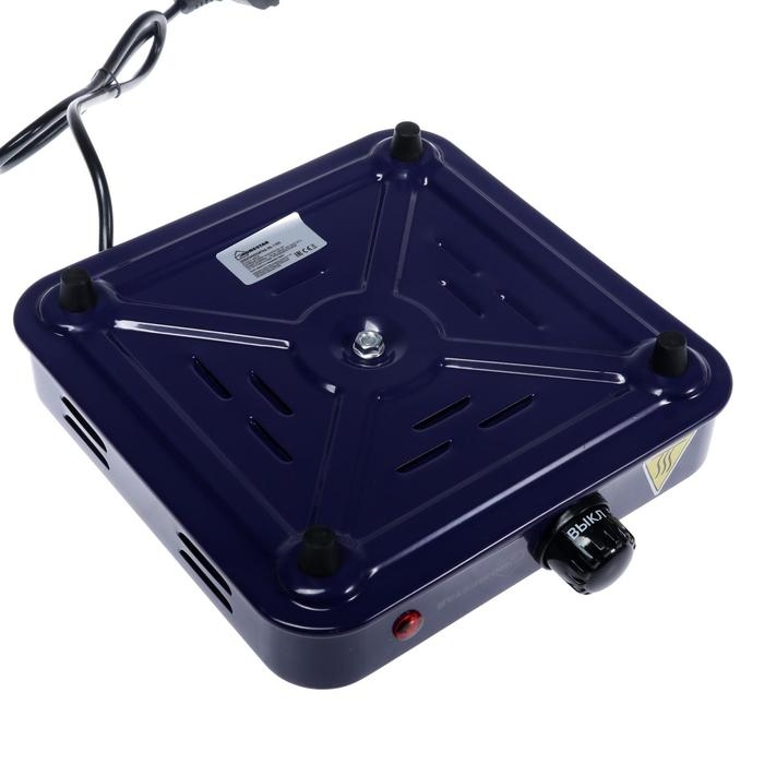 Плитка электрическая HOMESTAR HS-1103, 1000 Вт, 1 конфорка, цвет  Плитка электрическая HOMESTAR HS-1103, 1000 Вт, 1 конфорка, цвет "сапфир"