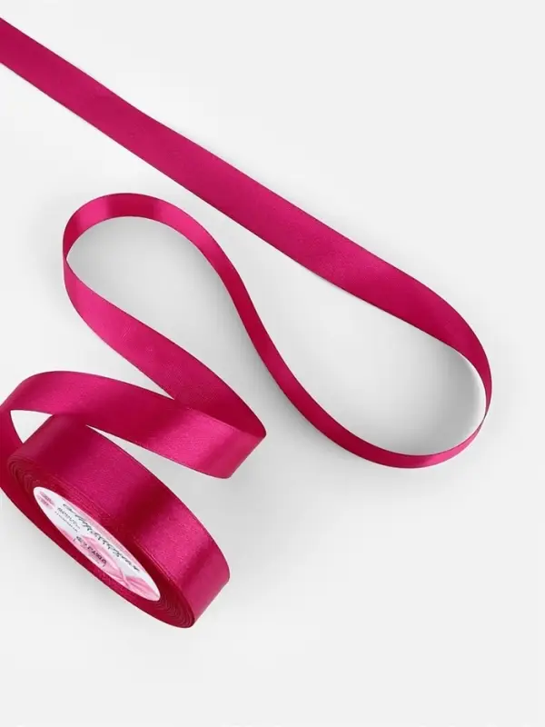 Лента атласная, 20 мм, 23&plusmn;1 м, ярко-розовая №27
