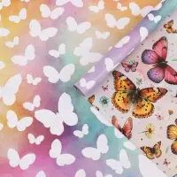Бумага упаковочная двухсторонняя &laquo;Яркие бабочки&raquo;, глянец, 100&times;70 см