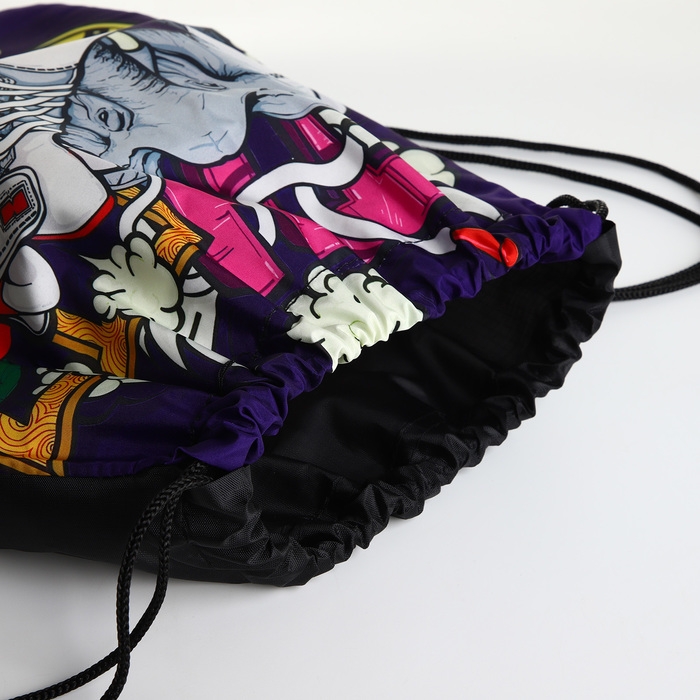 Мешок для обуви на шнурке, цвет фиолетовый/разноцветный Мешок для обуви на шнурке, цвет фиолетовый/разноцветный