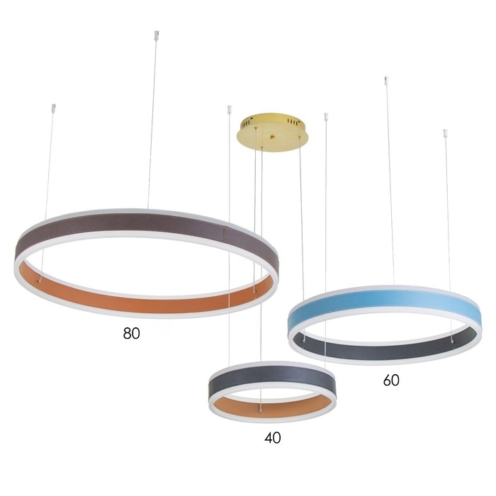 Люстра с ПДУ Люстра с ПДУ "Синтура" 3LED 266Вт 3000-6000К синий-оранжевый-бежевый 140х100х7-157см BayerLux 767309