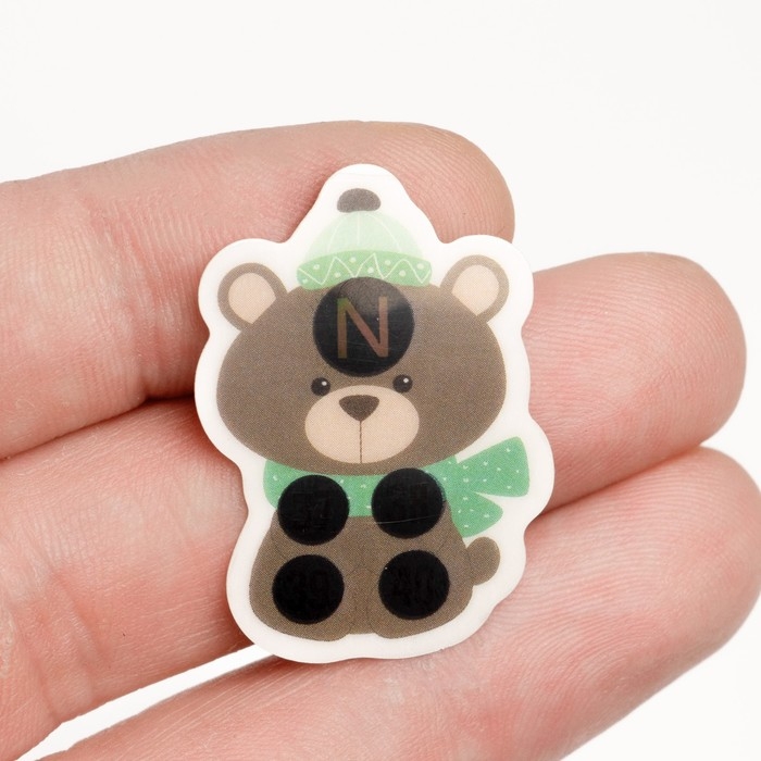 Детский термометр - наклейка налобный   Детский термометр - наклейка налобный  "Мишка", до 40°