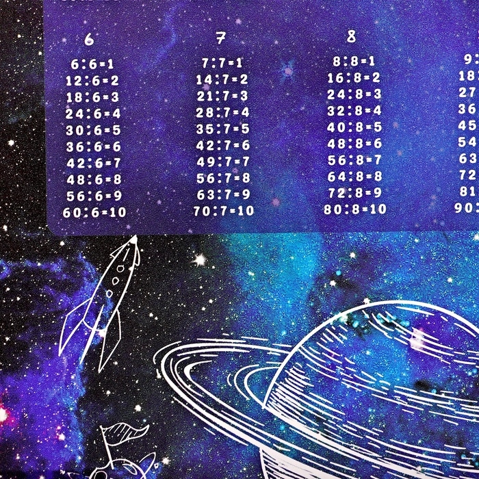 Накладка на стол пластик А3 Обучающая Таблица Деления 460*330 КН-3 430мкм Накладка на стол пластик А3 Обучающая Таблица Деления 460*330 КН-3 430мкм