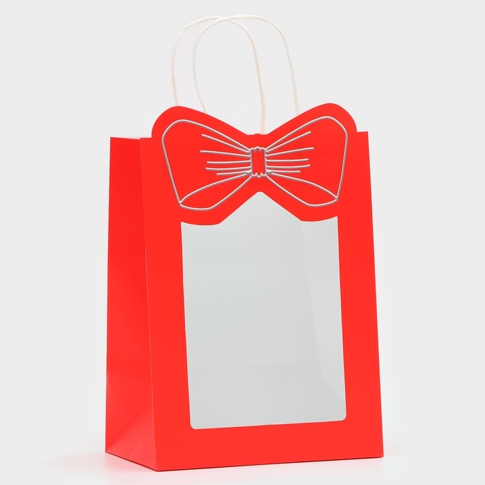 Пакет подарочный новогодний с оком Пакет подарочный новогодний с оком "Бант", 19 х 26 х 13 см.