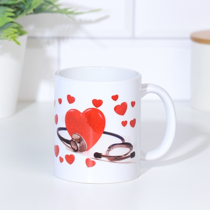 Кружка чайная керамическая «Лучшему доктору в мире! Сердце» Кружка чайная керамическая «Лучшему доктору в мире! Сердце»