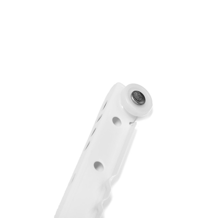 Роликовые направляющие ТУНДРА, L=500 мм, толщина 0,8 мм, белые, 2 шт. Роликовые направляющие ТУНДРА, L=500 мм, толщина 0,8 мм, белые, 2 шт.