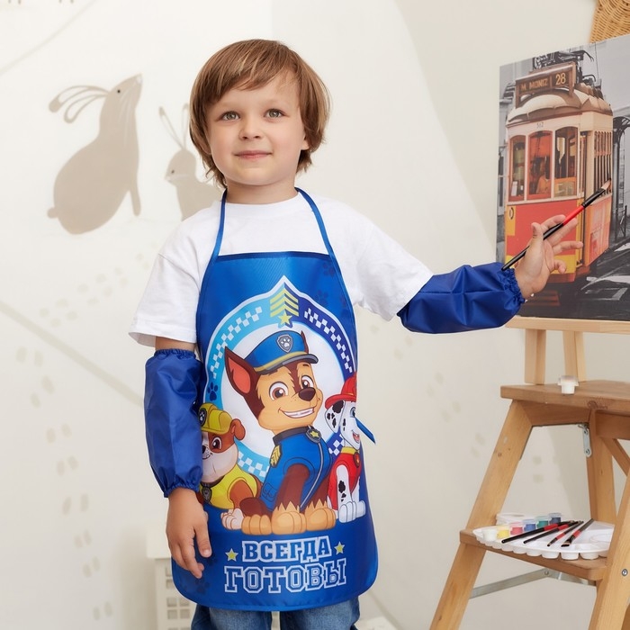 Фартук с нарукавниками детский PAW PATROL «Всегда готовы», 49х39 см Фартук с нарукавниками детский PAW PATROL «Всегда готовы», 49х39 см
