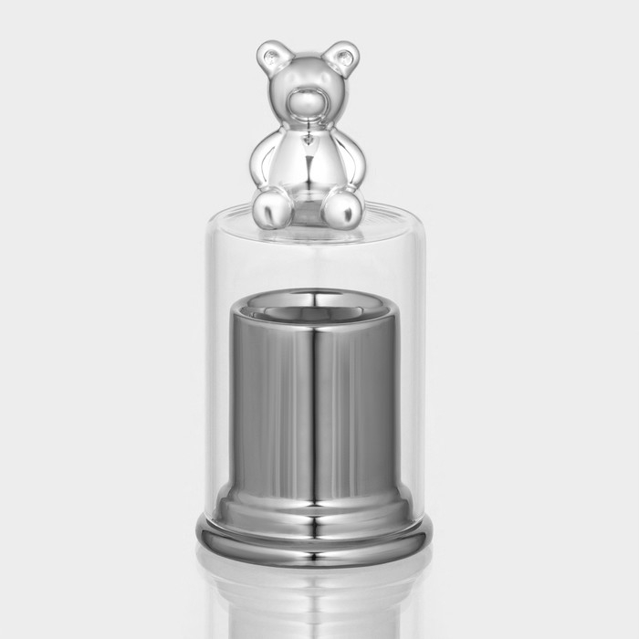 Подставка керамическая под зубочистки с крышкой «Стильный мишка», 7×7×15 см Подставка керамическая под зубочистки с крышкой «Стильный мишка», 7×7×15 см