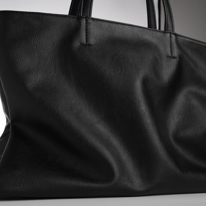 Сумка-шопер женская, TEXTURA, большой размер, цвет чёрный