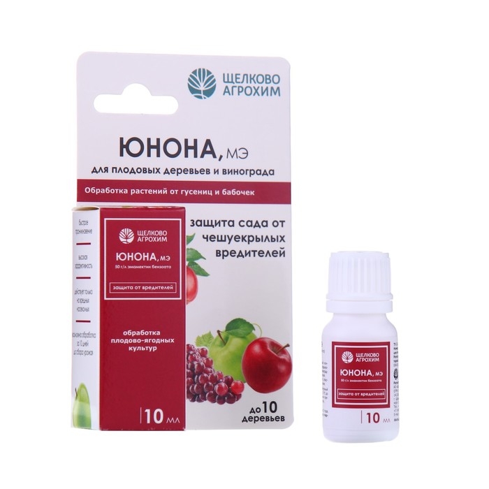 Инсектицид Юнона, МЭ , для защиты садов и виноградников от чешуекрылых вредителей, флакон, 1 1055128 Инсектицид Юнона, МЭ , для защиты садов и виноградников от чешуекрылых вредителей, флакон, 1 1055128