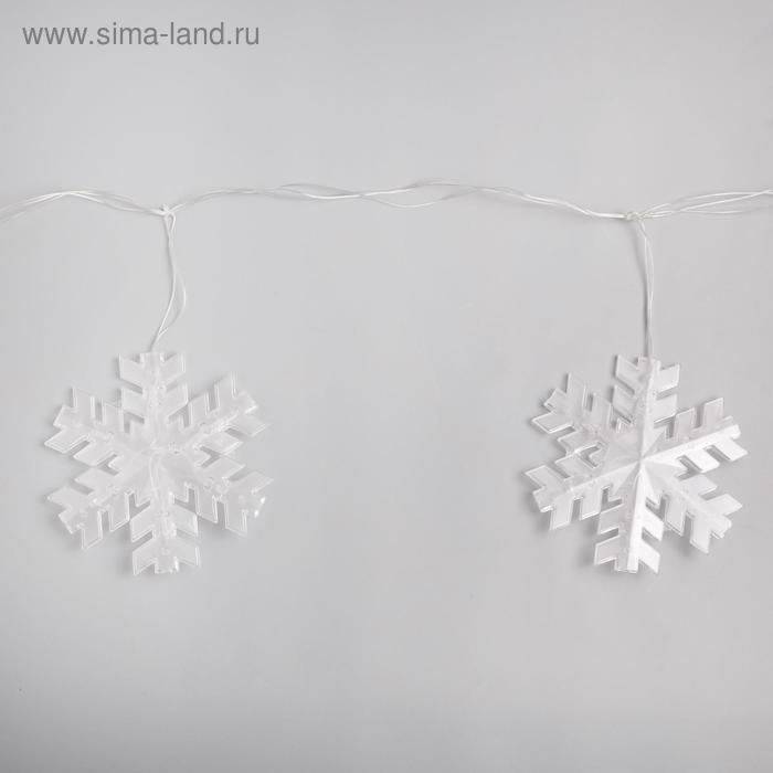 Гирлянда «Нить» 2 м с насадками «Снежинка матовая», IP20, прозрачная нить, 36 LED, свечение синее, 220 В Гирлянда «Нить» 2 м с насадками «Снежинка матовая», IP20, прозрачная нить, 36 LED, свечение синее, 220 В