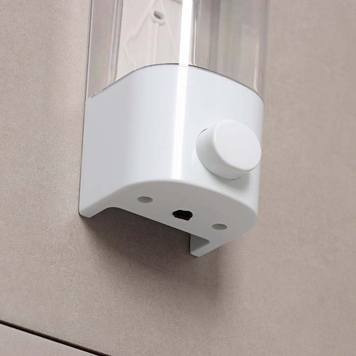 Диспенсер механический для антисептика и жидкого мыла Доляна, 500 мл, цвет белый Диспенсер механический для антисептика и жидкого мыла Доляна, 500 мл, цвет белый