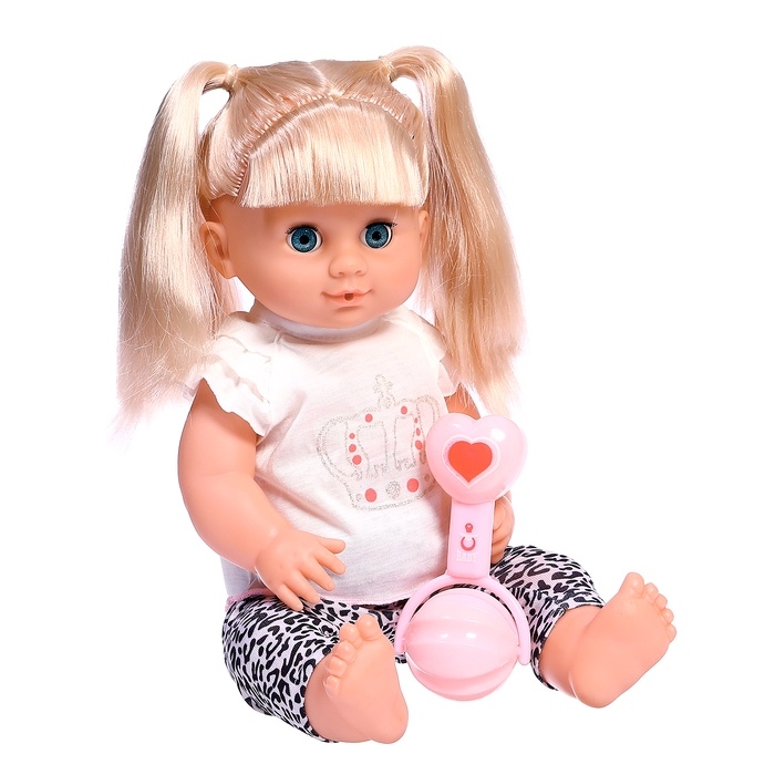 Набор аксессуары для пупса: бутылочка, погремушка Набор аксессуары для пупса: бутылочка, погремушка