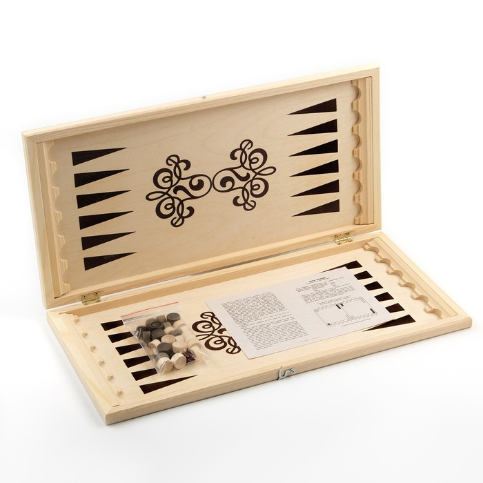 Нарды деревянные большие, настольная игра Нарды деревянные большие, настольная игра "Вьюн", 50 х 50 см, с шашками