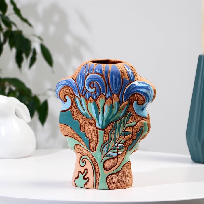 Сувенир керамика Сувенир керамика "Девочка с мишкой" (Ваза) h=21см. V=1.1л