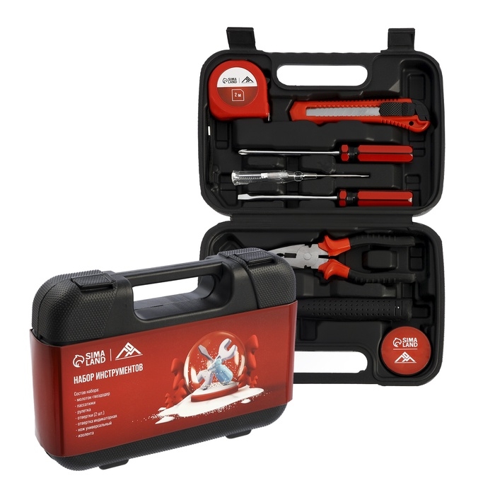 Набор инструментов в кейсе ЛОМ, в подарочной упаковке, 8 предметов Набор инструментов в кейсе ЛОМ, в подарочной упаковке, 8 предметов