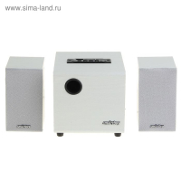 Компьютерные колонки 2.1 SmartBuy SPARTA SBA-210, 2х2 Вт+8 Вт, MP3, FM, 220 В, белые