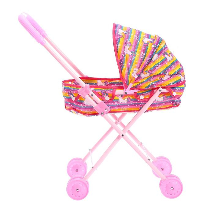 Коляска для кукол «Модная» универсальная, металлический каркас Коляска для кукол «Модная» универсальная, металлический каркас