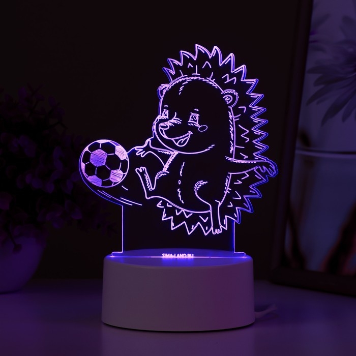 Светильник Светильник "Ежик футболист" LED RGB от сети 14,7х9,5х14,8 см RISALUX